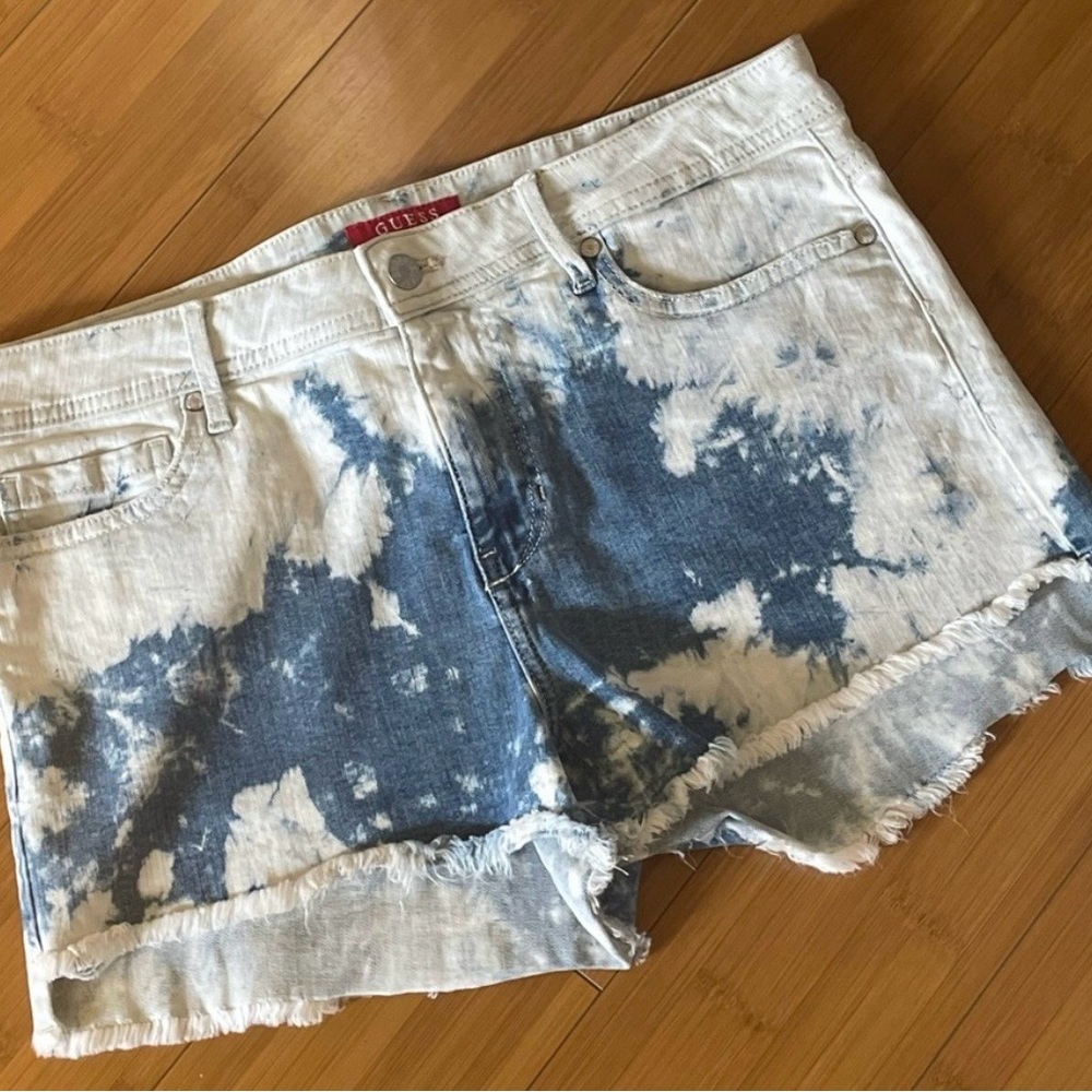 Guess Denim Tie-Dye Jean Shorts